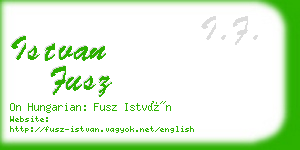 istvan fusz business card